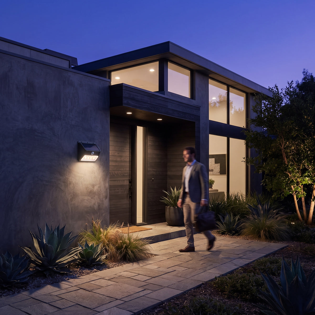 Solar Motion Sensor Wall Light – Waterproof Outdoor LED Light with Auto On/Off